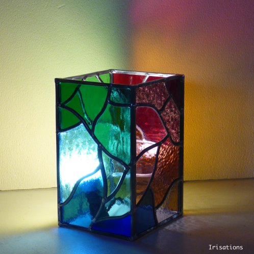 Personal project, table lamp. Stained glass workshop paris versailles france