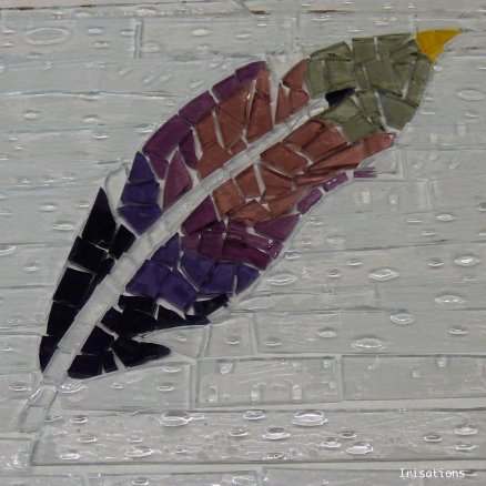 Mosaique verre formation débutant stage decouverte plume oiseau paris versailles cours 75 78 91 essonne yvelines