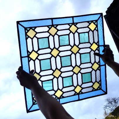 Geometric stained glass window - professional education paris versailles France